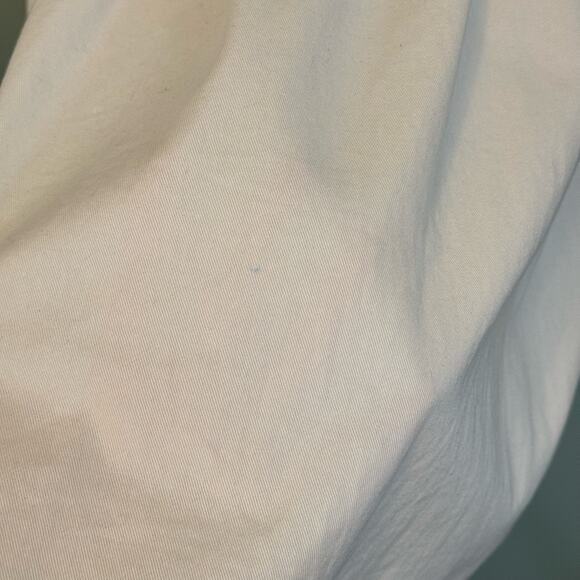 ASOS Design Denim Mini Dress Womens 14 White Square Neck Frill Smock Babydoll - Picture 7 of 13